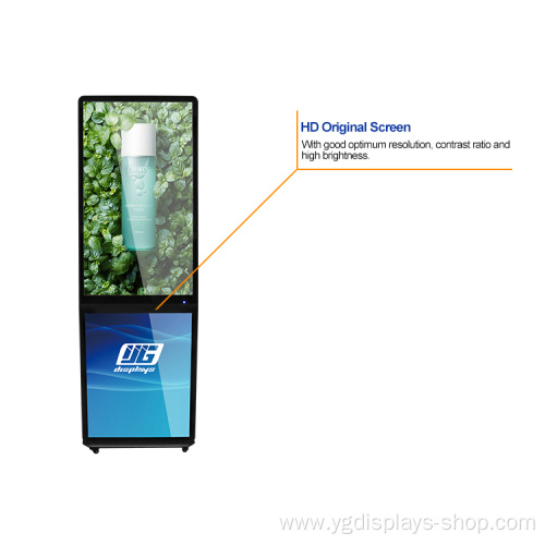 32 inch floor lcd signage with light box